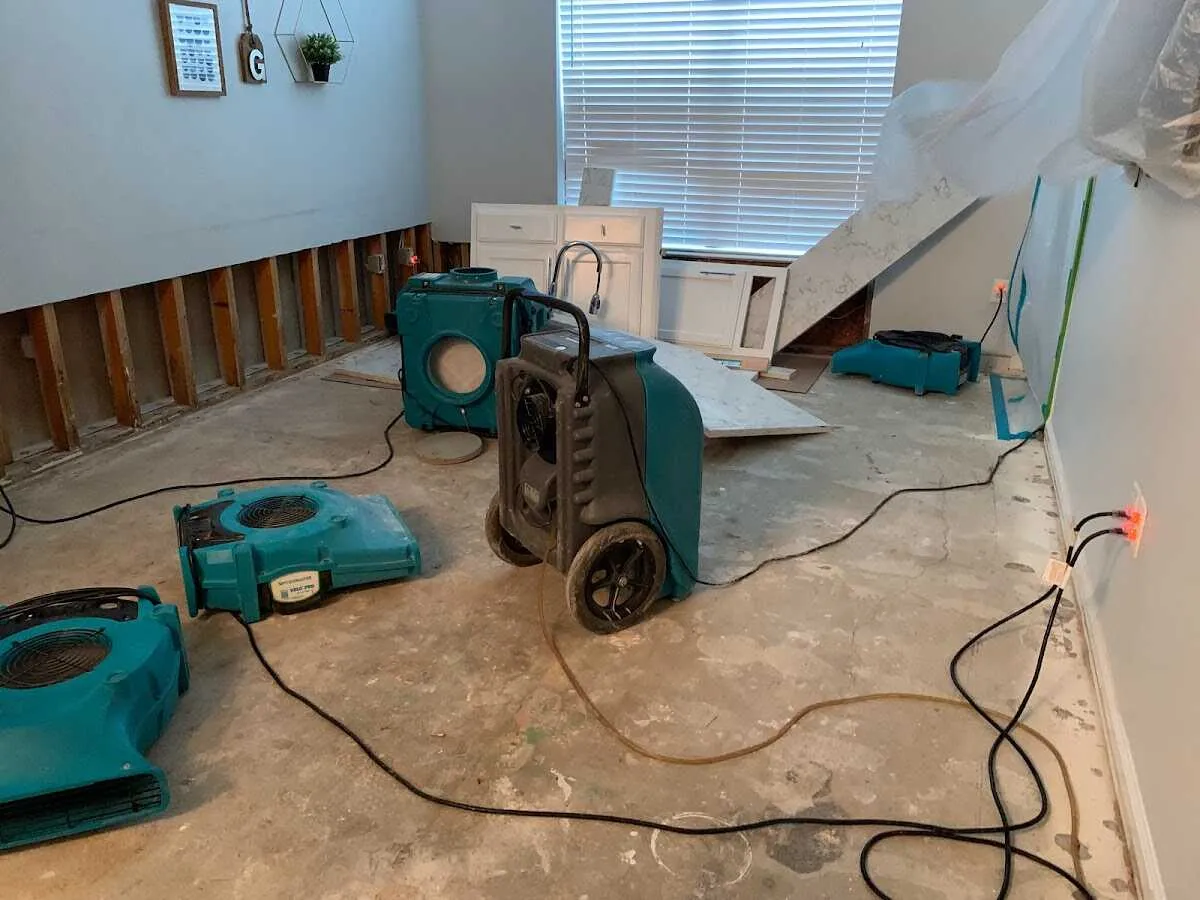 Dehumidifier in flood-cut room for Water Extraction & Removal in Wahiawa